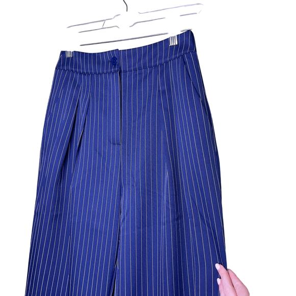 Commense Navy Pinstripe Trouser Dress Pants - Picture 3 of 7